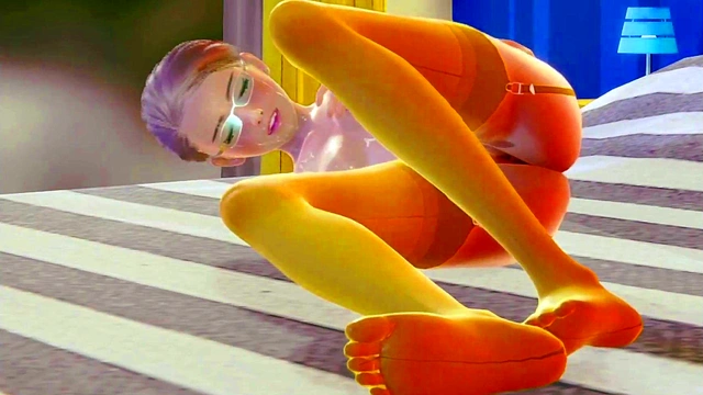 Teen 18+ stocking Solo Masturbation 3D