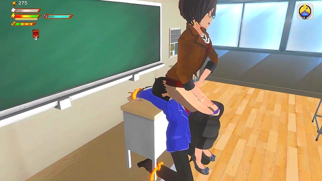 Femdom Teacher Spanks and Pisses on you in Class