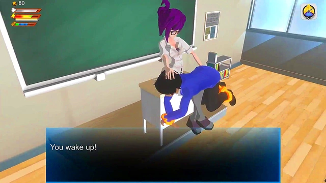 Femdom Teacher Spanks and Pisses on you in Class