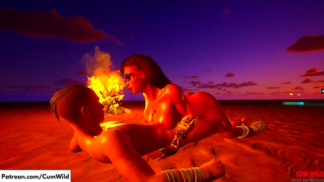 Amazonian Busty Babe Fucks a Man