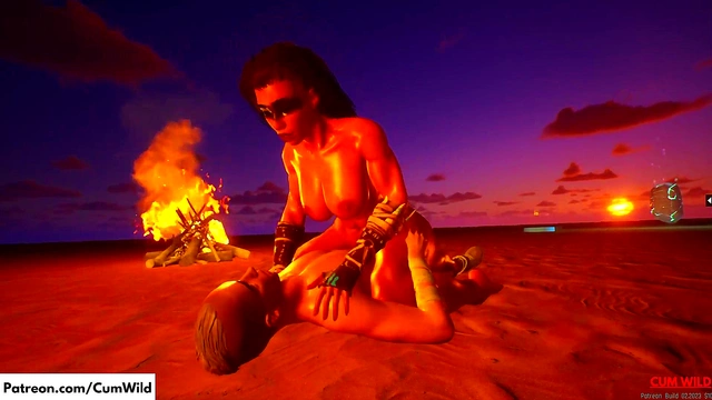 Amazonian Busty Babe Fucks a Man