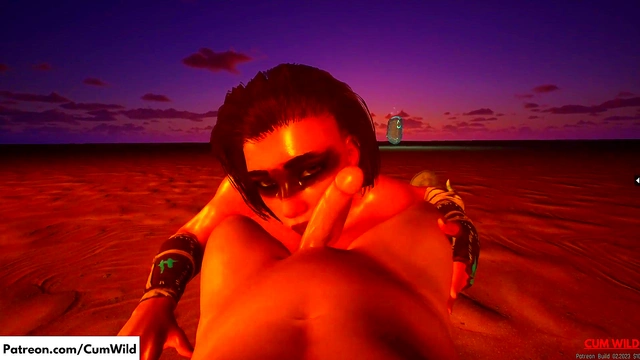 Amazonian Busty Babe Fucks a Man