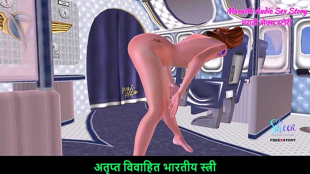 Marathi Audio Sex Story - A cute Girl 18+ in th Airplane giving sexy nude poses - 3D Animated Cartoon Porn