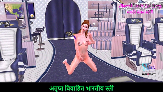 Marathi Audio Sex Story - A cute Girl 18+ in th Airplane giving sexy nude poses - 3D Animated Cartoon Porn