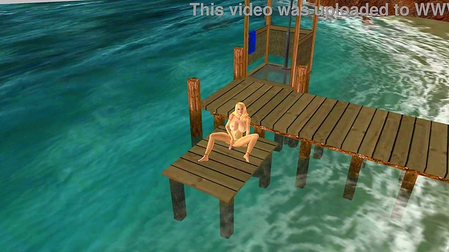 Beach Shower Masturbation: Naked Babe Toys Her Soaked Pussy Outdoors