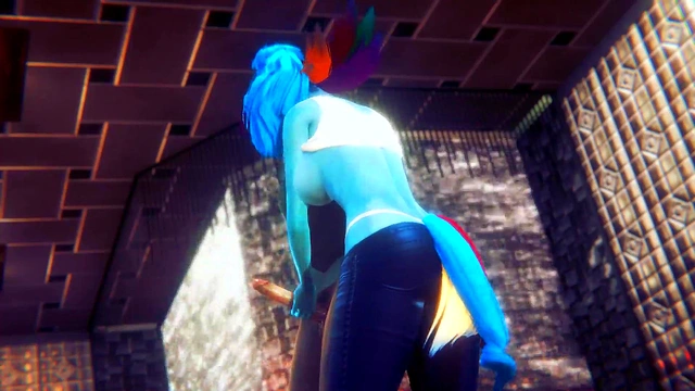 Rainbow Dash blowjob and handjob - 3D Porn