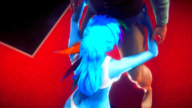 Rainbow Dash blowjob and handjob - 3D Porn