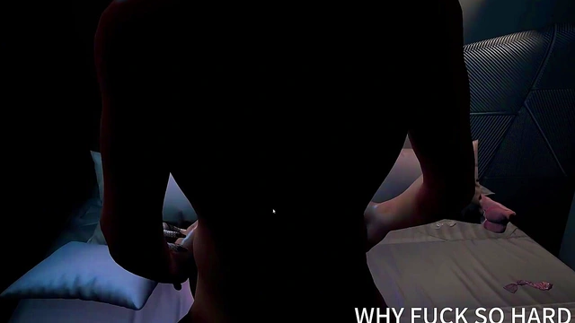 3D big boobs wife cheating with BBC in her bedroom