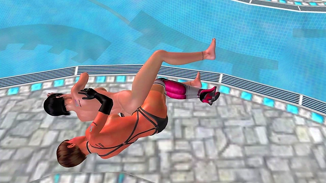 Animated 3D Sex - Cute Lesbian Girl 18+ fucking another Girl 18+ in spoon position