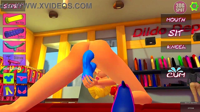 3DGSPOT - Big Titties Cutie Enjoys Sex Play with Toys! 3D CARTOON PORN!