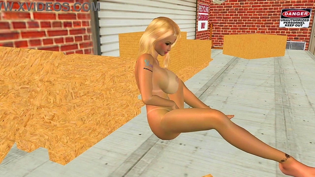 Animated 3D Porn - A very beautiful Big Breasted women rubbing her clitoris