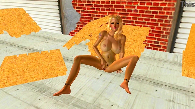 Animated 3D Porn - A very beautiful Big Breasted women rubbing her clitoris