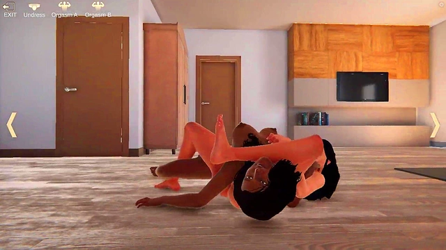 Aurora vs. Amahle (Naked Fighter 3D)