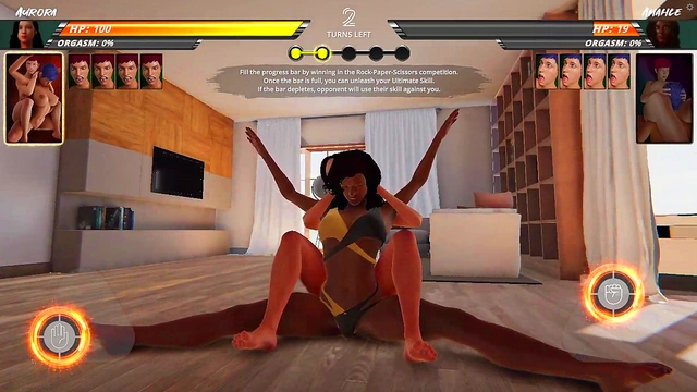 Aurora vs. Amahle (Naked Fighter 3D)