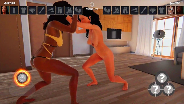 Aurora vs. Amahle (Naked Fighter 3D)