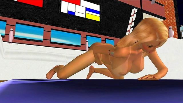 3D Animation Porn Video of a Beautiful big breasted Girl 18+ Rubbing Her Pussy