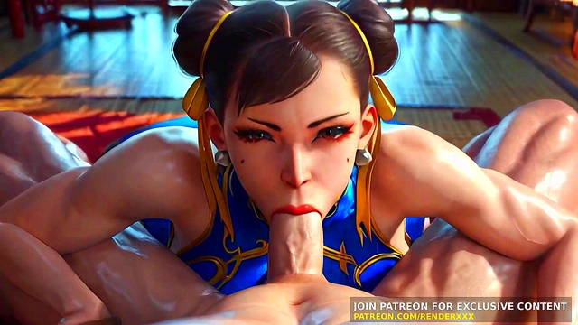 3D Animation : Street Fighter - Chun Li Blowjob FullNelson Fuck