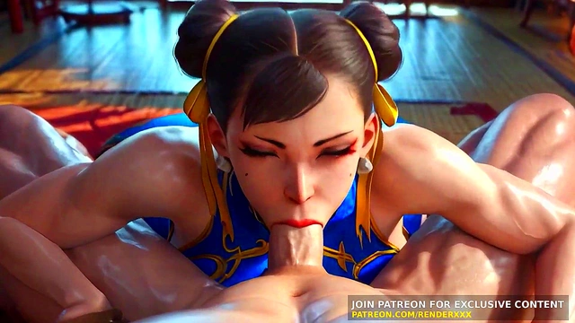 3D Animation : Street Fighter - Chun Li Blowjob FullNelson Fuck