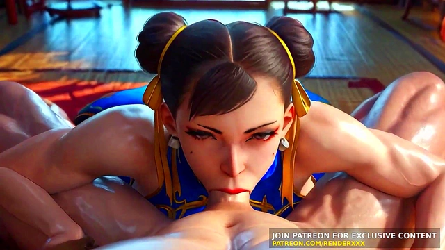 3D Animation : Street Fighter - Chun Li Blowjob FullNelson Fuck