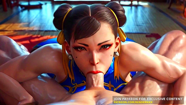 3D Animation : Street Fighter - Chun Li Blowjob FullNelson Fuck