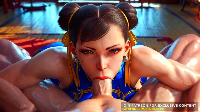 3D Animation : Street Fighter - Chun Li Blowjob FullNelson Fuck