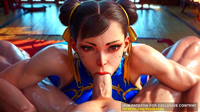 3D Animation : Street Fighter - Chun Li Blowjob FullNelson Fuck