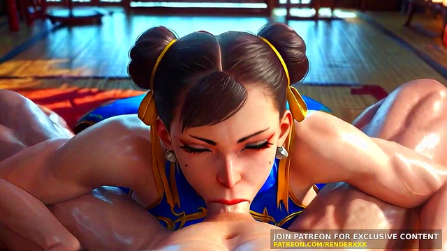 3D Animation : Street Fighter - Chun Li Blowjob FullNelson Fuck