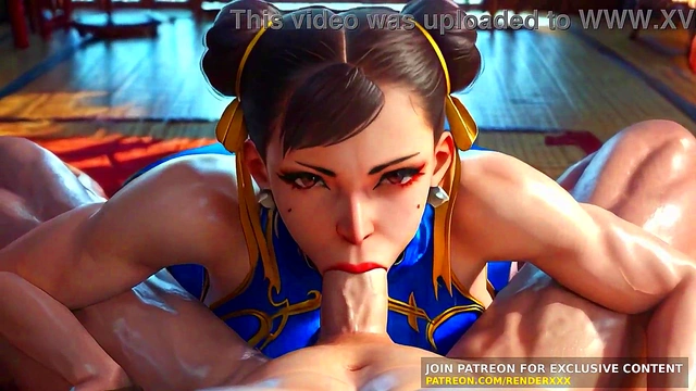 3D Animation : Street Fighter - Chun Li Blowjob FullNelson Fuck