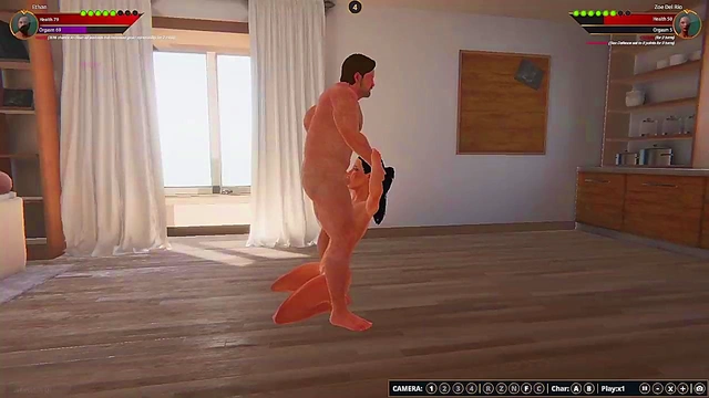 Ethan vs Zoe Del Rio (Naked Fighter 3D)