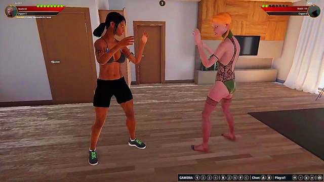 Judith vs Dela (Naked Fighter 3D)