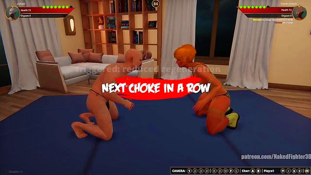 Johan VS Karen Krash (Naked Fighter 3D)