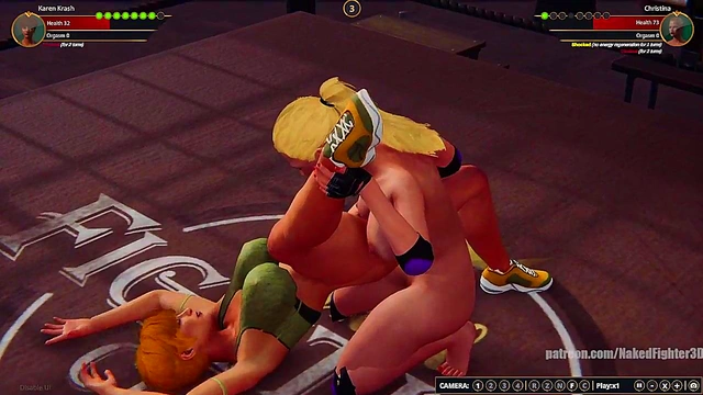 Karen Krash VS Christina (Naked Fighter 3D)