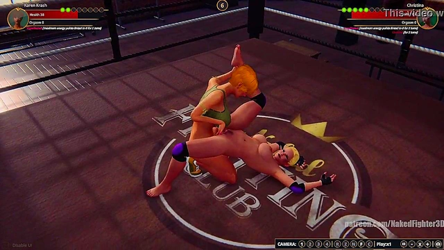Karen Krash VS Christina (Naked Fighter 3D)