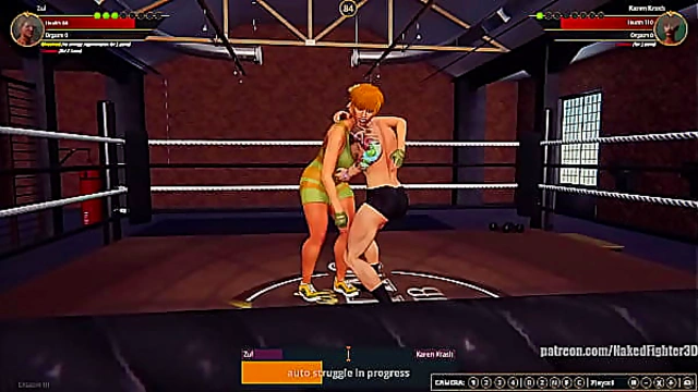 Zul VS Karen Krash (Naked Fighter 3D)