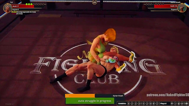 Zul VS Karen Krash (Naked Fighter 3D)