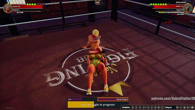 Zul VS Karen Krash (Naked Fighter 3D)