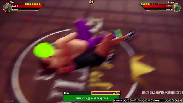Olivia VS Joe Curr (Naked Fighter 3D)