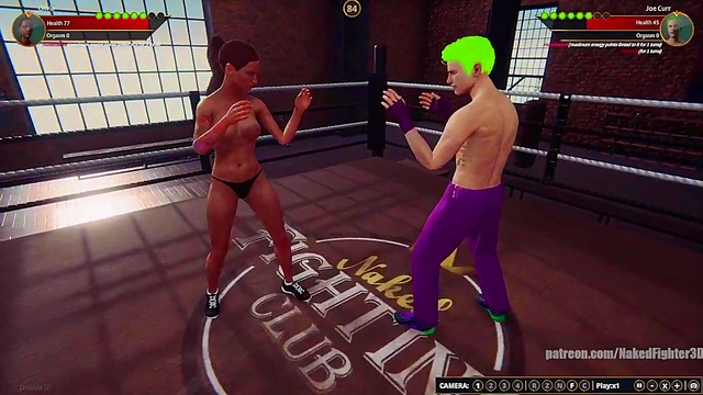 Olivia VS Joe Curr (Naked Fighter 3D)