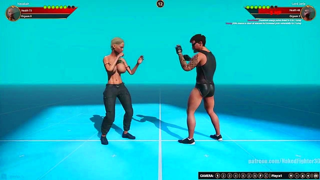 Nezakah VS Lord Jerle (Naked Fighter 3D)