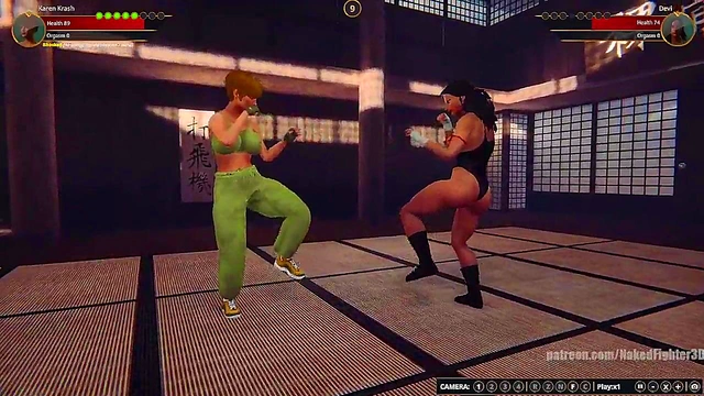 Karen Krash VS Devi (Naked Fighter 3D)