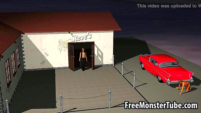 Sexy 3D cartoon zombie babe getting fucked outdoors