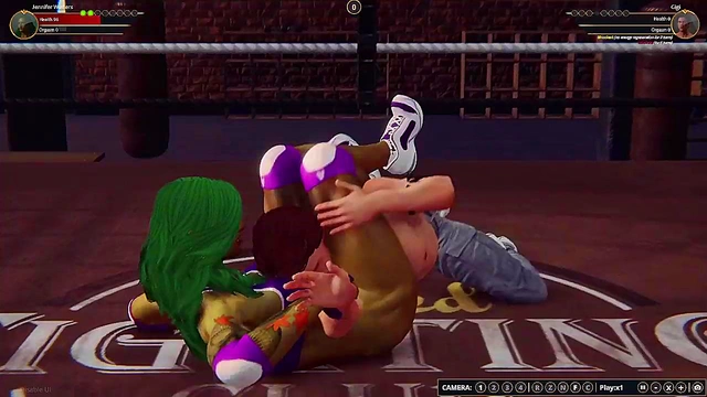 Jennifer Walters VS Gigi (Naked Fighter 3D)