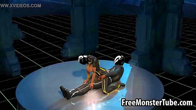 Sexy 3D catoon Tron babe enjoying a good fucking
