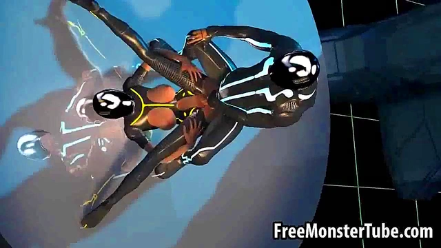 Sexy 3D catoon Tron babe enjoying a good fucking