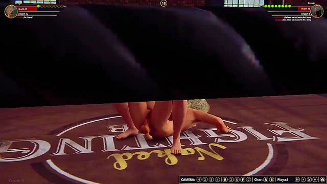 Jazlyn vs Travis (Naked Fighter 3D)