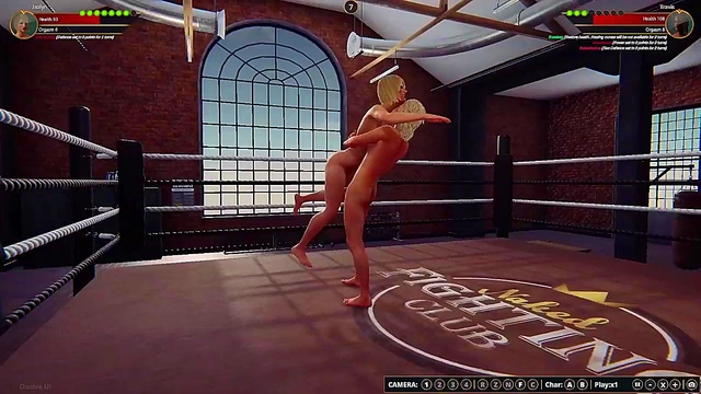 Jazlyn vs Travis (Naked Fighter 3D)