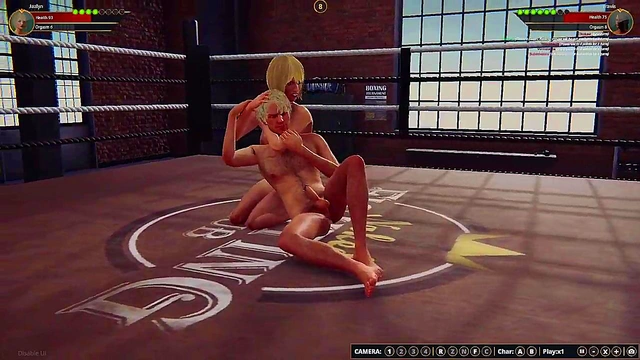 Jazlyn vs Travis (Naked Fighter 3D)