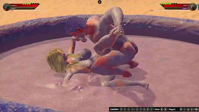 Misty vs Okan (Naked Fighter 3D)