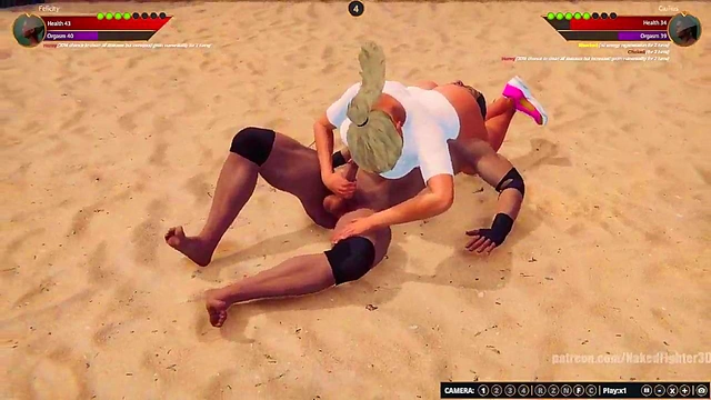 Felicity VS Giulius (Naked Fighter 3D)