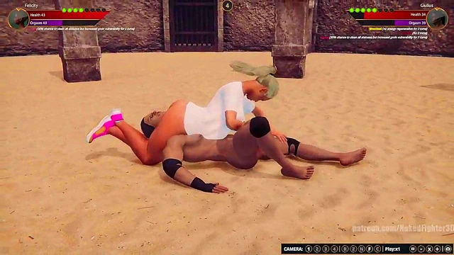 Felicity VS Giulius (Naked Fighter 3D)